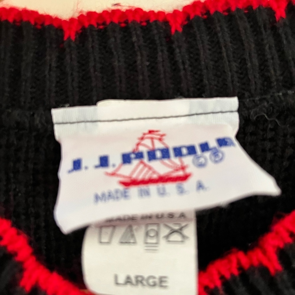 Christmas bear wreath sweater vintage size large - Picture 3 of 4